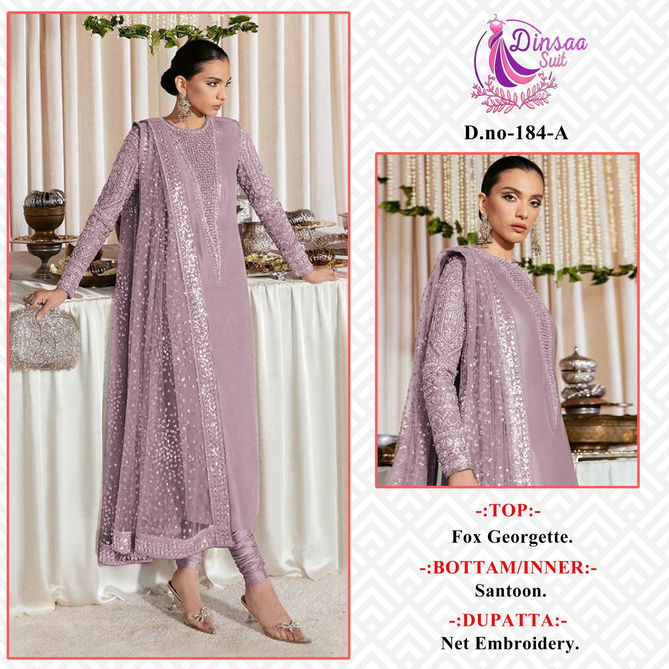 Dinsaa 184 Pakistani Suits Catalog